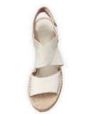 Willow Leather Espadrille Sandal, Stone