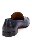 Brent Leather Penny Loafer, Dark Blue