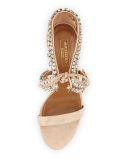 Milla Jeweled Suede Sandal, 