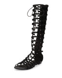 Falicia Tall Gladiator Sandal, Black