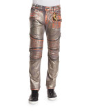 Racer Silver-Coated Jeans
