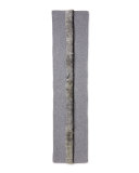 Luxe Wool-Blend Scarf w/ Toscana Fur Trim, Gray