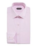 Slim-Fit Small Classic-Collar Dress Shirt, Pink