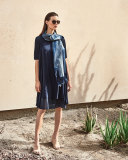 Sleeveless Layered-Hem Silk Georgette Dress