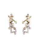 #She'sBrilliant Pavé Diamond Climber Earrings, 0.87 TCW