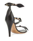 Naka Bow 100mm Sandal, Black