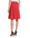 Cavalla Knit A-Line Skirt, Hibiscus/Multi