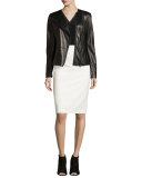 Emi Sleeveless V-Neck Silk Blouse, Black