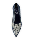 Crystal Lace 50mm Pump, Navy
