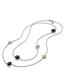 Chatelaine Chain Necklace with Black Onyx and Gold
