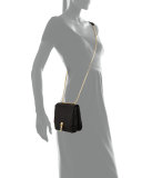 Cynnie Mini Double Messenger Bag, Black