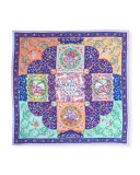 Bombay Fairytale Garden Paisley Cashmere Scarf, Blue