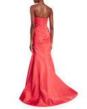 Strapless Sweetheart Gown, Flamingo Pink
