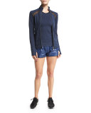 Logo-Front Lightweight Training Shorts, Navy/Black