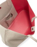 Perry Leather Tote Bag, French Gray