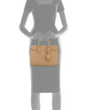 Sac de Jour Baby Grained Leather Satchel Bag, Beige