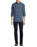 Melrose Plaid Sport Shirt, Blue Multi