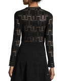 Long-Sleeve Rib-Stitch Top