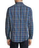 Melrose Plaid Sport Shirt, Blue Multi