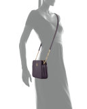 Ivy Leather Crossbody Bag, Night Shade