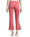 Le Color Crop Mini Boot-Cut Jeans, Crimson
