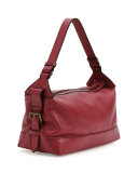 Granada Small Hobo Bag, Raspberry/Black