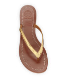 Terra Metallic Thong Sandal, Gold