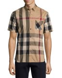 Thornaby Short-Sleeve Check Sport Shirt
