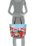 be mine hallie rose market tote bag, multicolor