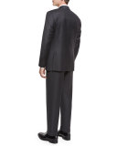 Tonal Check Super 130s Wool Two-Piece Suit, Gray