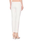 Slim-Fit Stretch-Wool Pants, Ivory