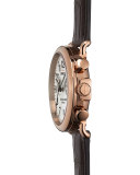 41mm Runwell Chronograph Watch with Alligator Strap, Dark Brown