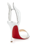 Samotresse 120mm Wing Red Sole Sandal, Silver