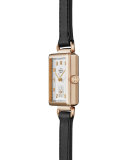 The Cass Leather Strap Watch, Black
