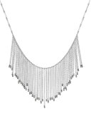 Spring Sterling Silver Necklace with Diamonds, Large