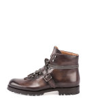 Brunico Leather Hiker Boot, Gray