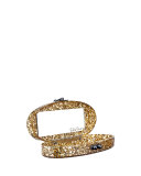 Edie Confetti Acrylic Clutch Bag, Golden