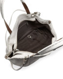 Jola Woven Double-Handle Satchel Bag, Off White