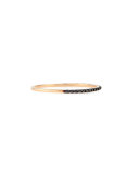 Spectrum 14K Rose Gold & Black Diamond Half-Eternity Ring, Size 7