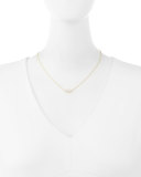 Bridgete Druzy Pendant Necklace, Clear