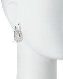 18K White Gold Puzzle Diamond Hoop Earrings