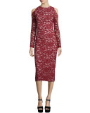 Laila Cold-Shoulder Floral-Lace Sheath Dress