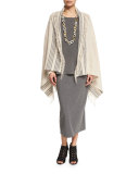 Fold-Over Knee-Length Skirt, Petite