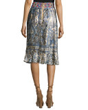 Mixed-Print Pleated Skirt, Hmong