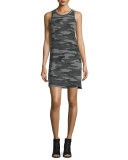 The Muscle Tee T-Shirt Dress, Distressed Black