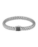 Medium Chain Bracelet with Black Sapphire Clasp 
