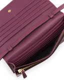 Gotham Leather Wallet-On-Strap, Iris