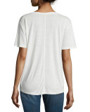 Concert Short-Sleeve V-Neck Tee, Natural White