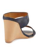 Julian Wedge Slide Sandal, Blue