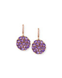 Signature 18K Rose Gold Amethyst & Pink Sapphire Round Drop Earrings